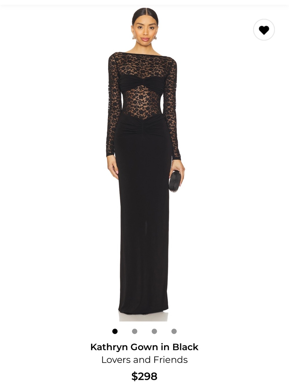 Lovers and Friends “Kathryn Gown” in Black — Size XS